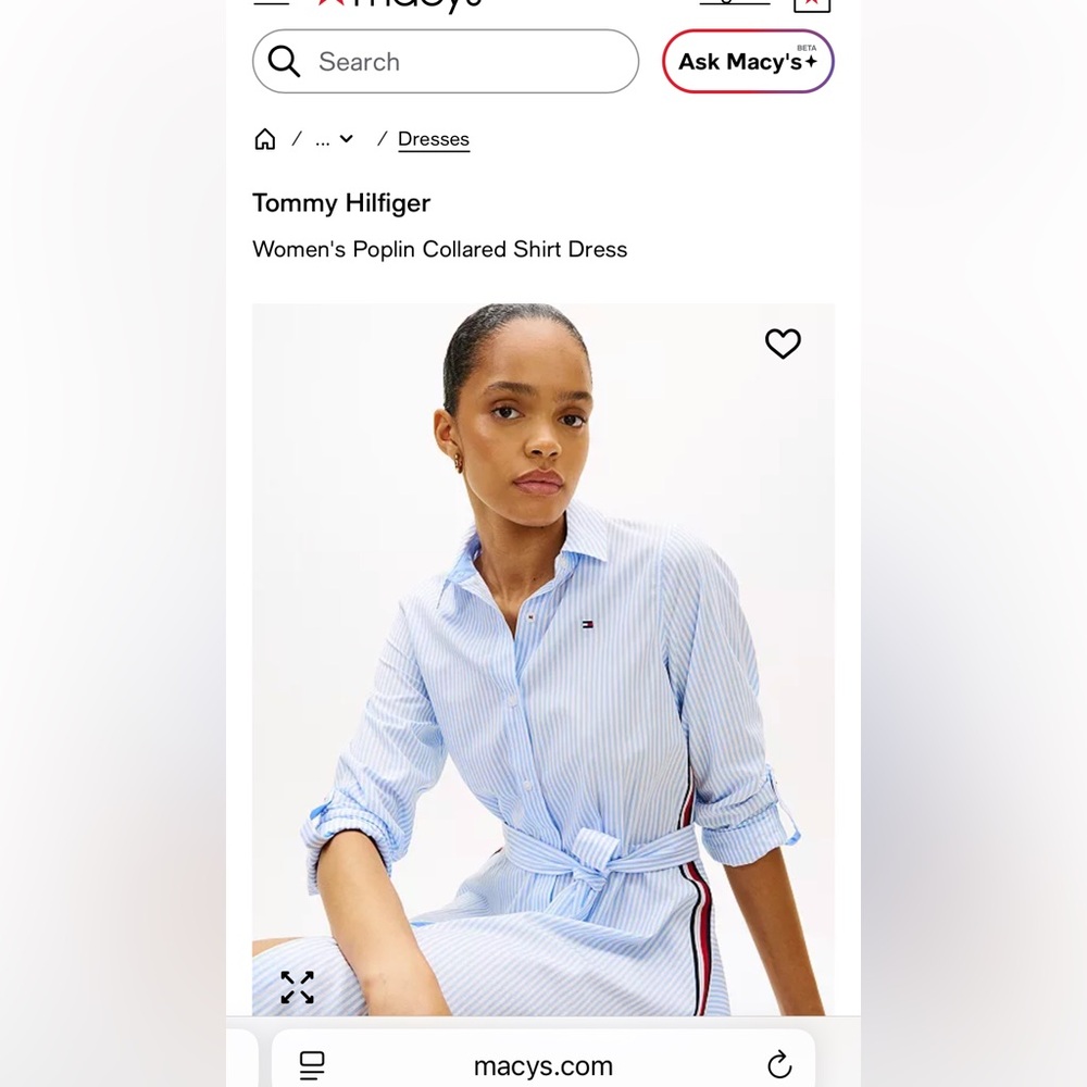 NWT Tommy Hilfiger striped shirt dress